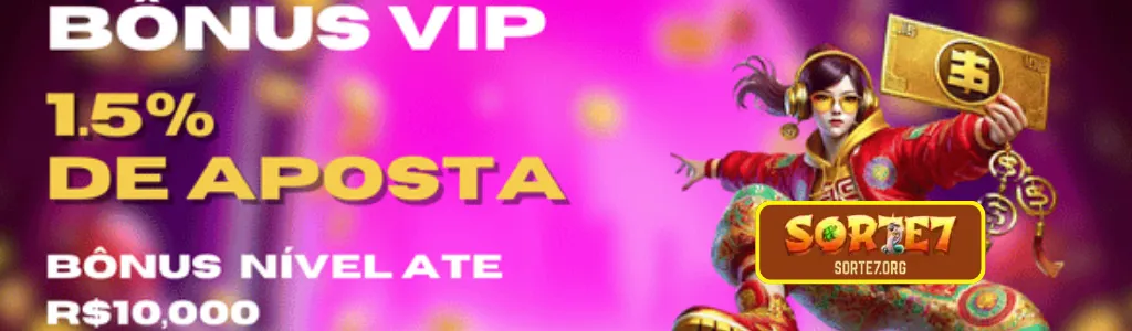 Banner de promoções ativas no SORTE7 cassino